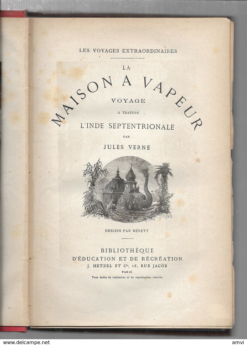 Jules Verne - La Maison A Vapeur Edition Originale ( 1 Page Détachée ) - 1801-1900