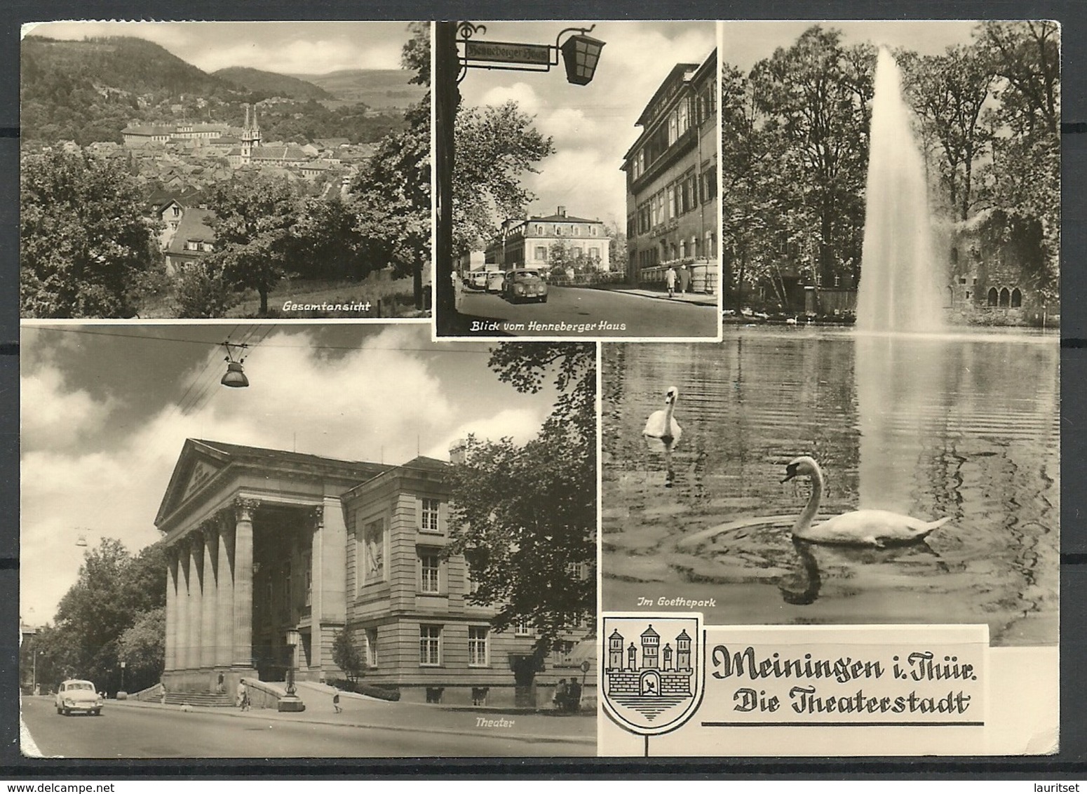 DEUTSCHLAND DDR 1968 Theaterstadt MEININGEN Gesendet 1990 Mit Briefmarke - Meiningen
