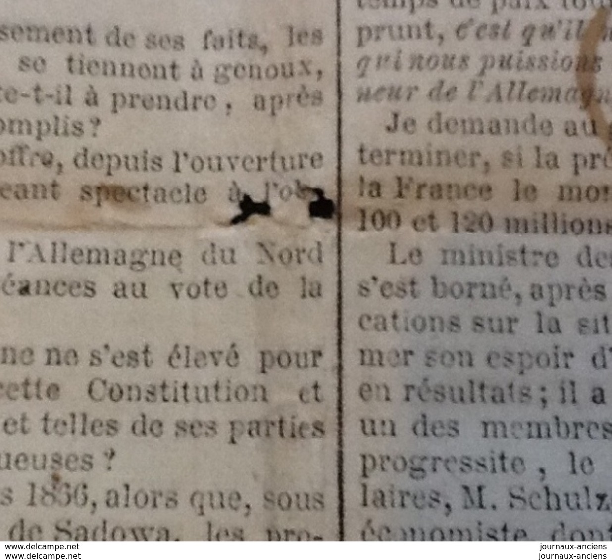 1870 Journal LA LIBERTÉ du 11 Décembre - GUERRE DE 1870 - Général CHANZY - Siège du gouvernement TOURS à BORDEAUX