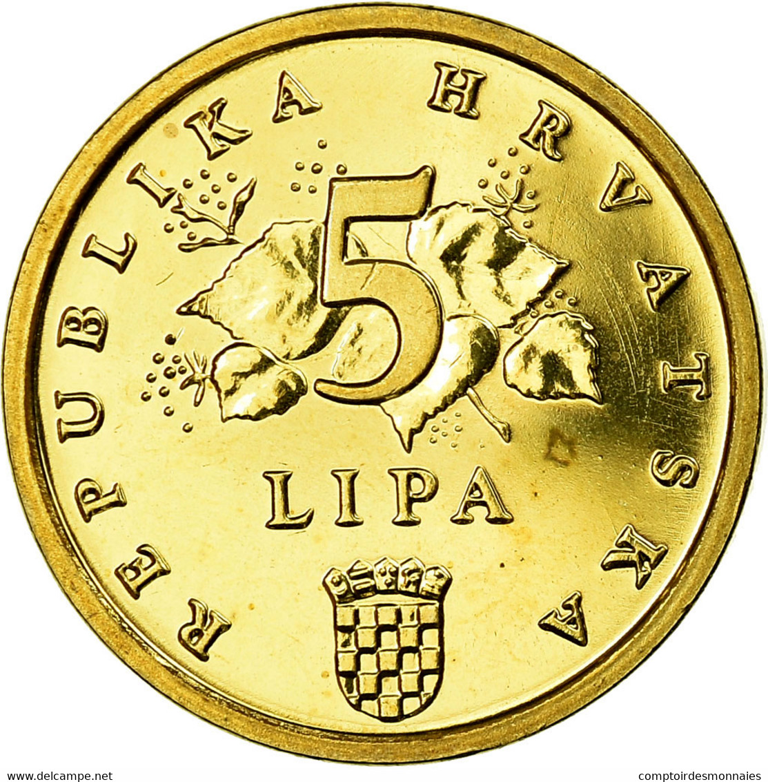 Monnaie, Croatie, 5 Lipa, 1993, FDC, Brass Plated Steel, KM:5 - Croatia