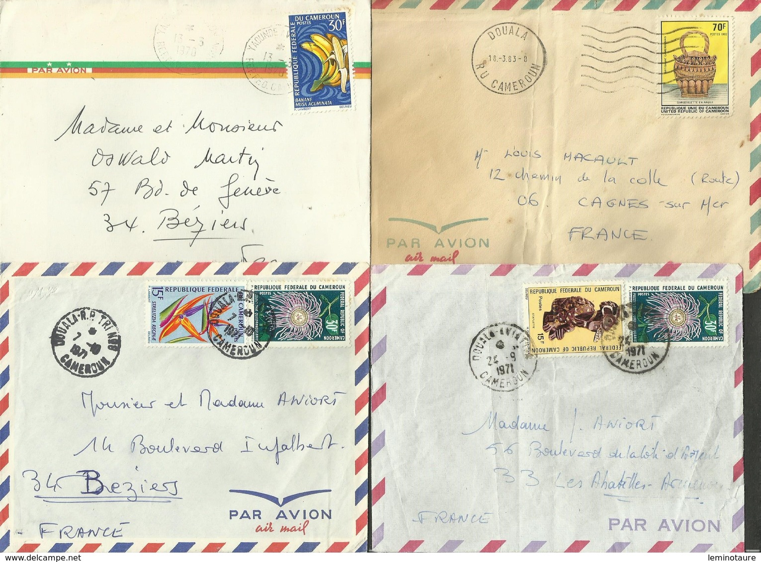 CAMEROUN / Lot De 12 Lettres & Enveloppes....toutes Scannées - Collections (sans Albums)