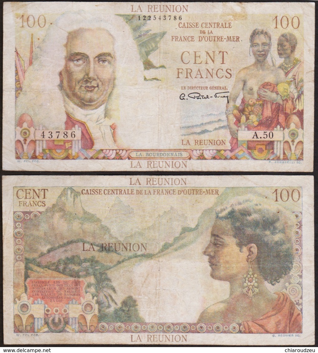 100 FRANCS 1947 LA REUNION - P45 - Caisse Centrale De La France D'Outre-Mer - Andere & Zonder Classificatie