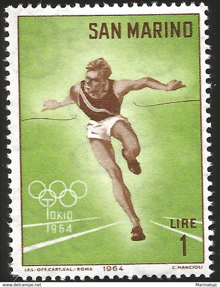 V)  1964 SAN MARINO, 18TH OLYMPIC GAMES, TOKYO - Unused Stamps