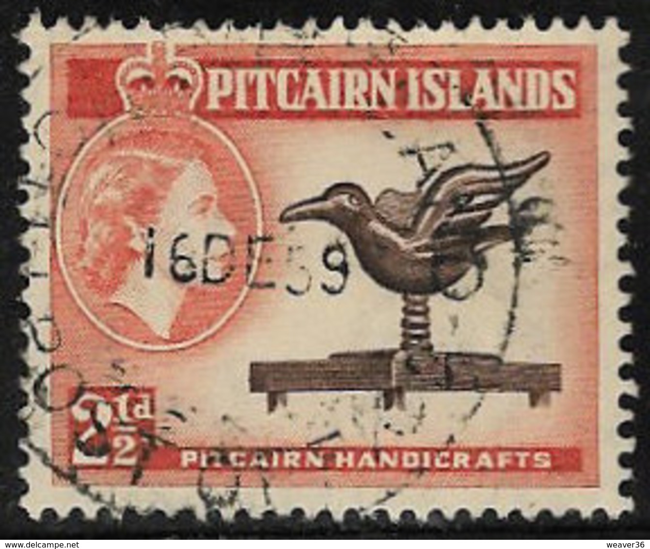 Pitcairn Islands SG21 1957 Definitive 2½d Good/fine Used [40/32573/2D] - Pitcairn Islands