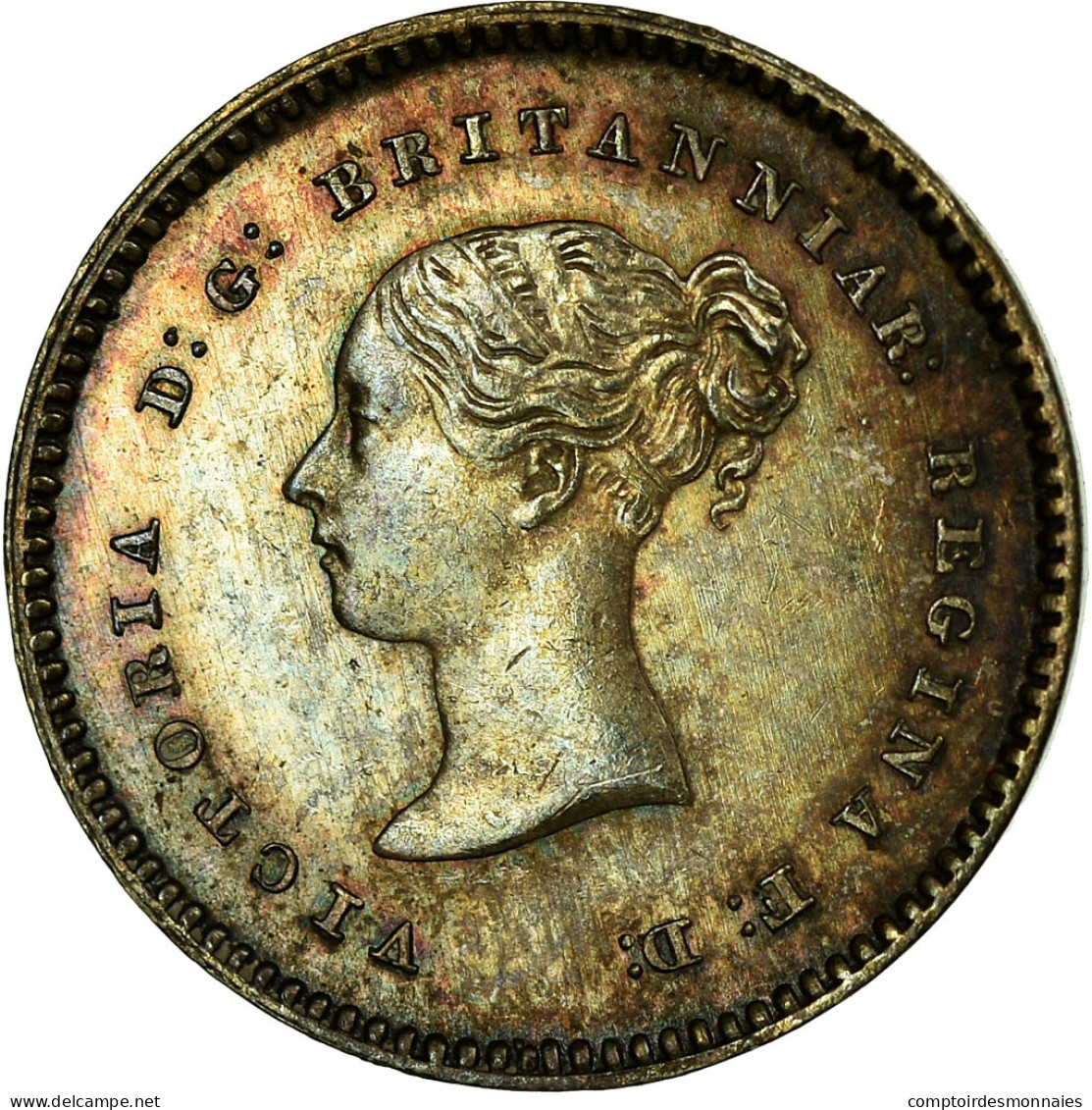 Monnaie, Grande-Bretagne, Victoria, 2 Pence, 1845, SUP+, Argent, KM:729 - E. 1 1/2 - 2 Pence