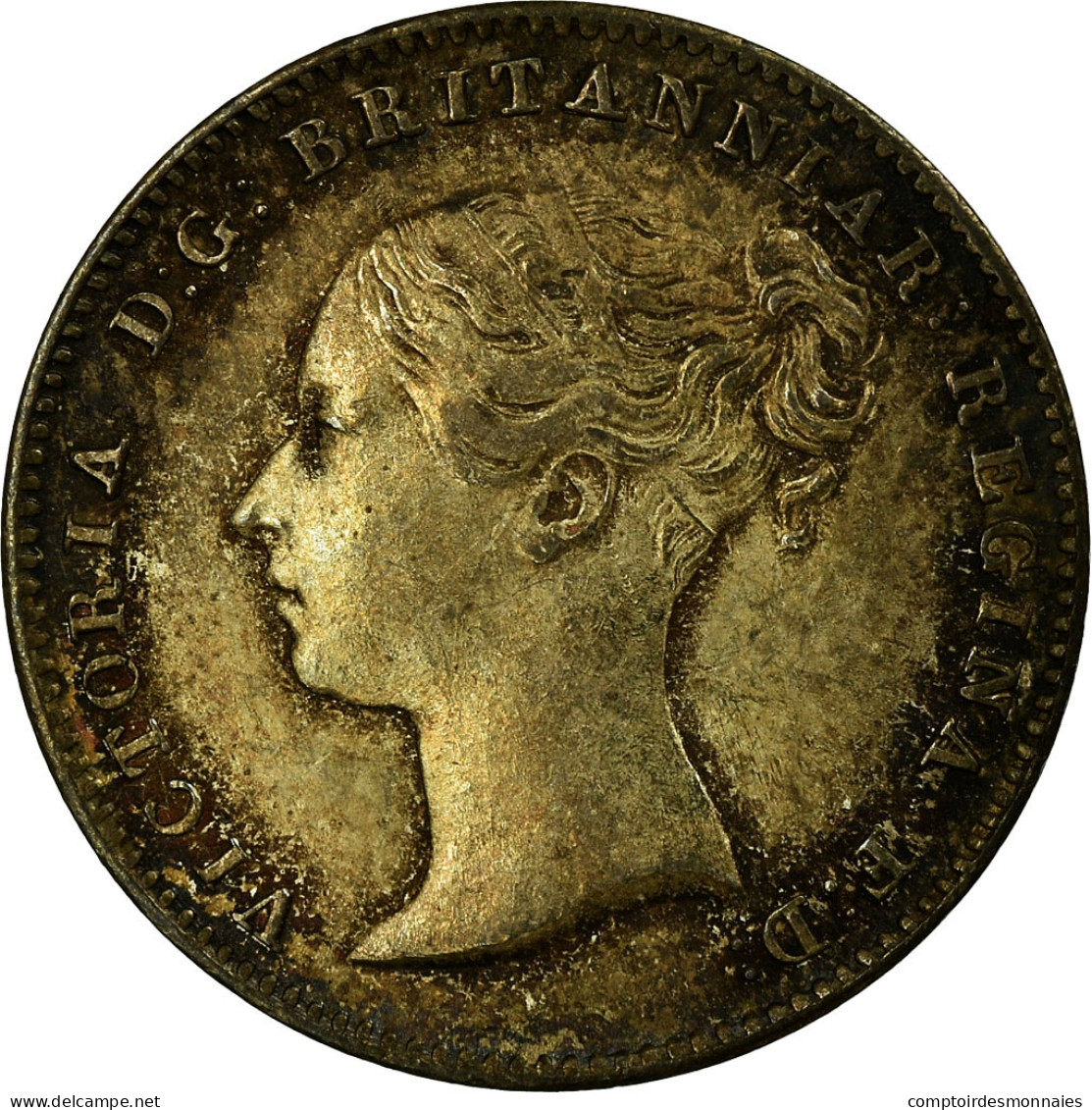 Monnaie, Grande-Bretagne, Victoria, 3 Pence, 1845, SUP, Argent, KM:730 - F. 3 Pence