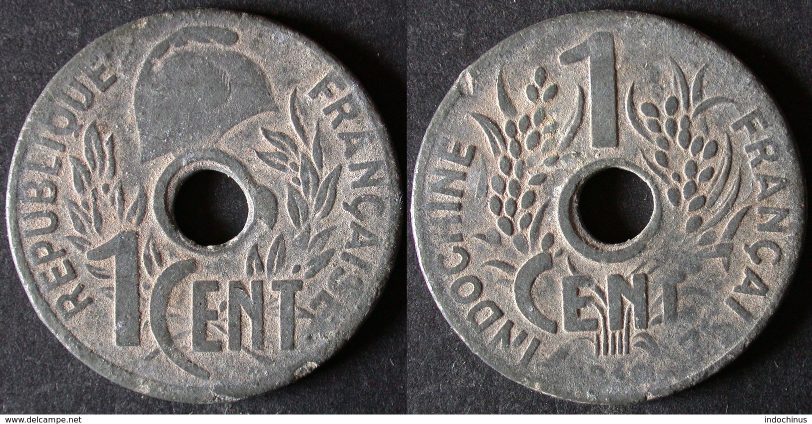 INDOCHINE FRANCAISE   1 Cent COCARDE 1940  FRENCH INDOCHINA   PORT OFFERT - Otros & Sin Clasificación