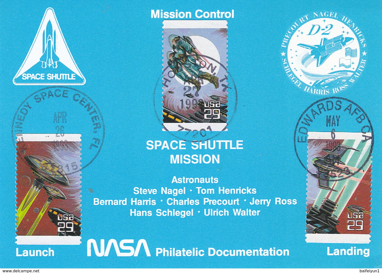 1993 USA Space Shuttle Columbia STS-55 Postal Card - Nordamerika