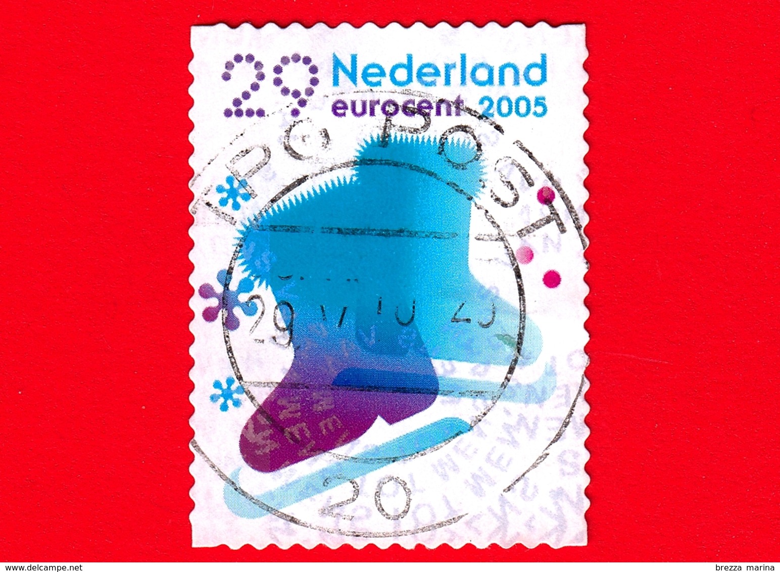 OLANDA - Nederland - Usato - 2005 - Natale - Christmas - Francobolli Di Dicembre - Scarponi  - 29 - Usati