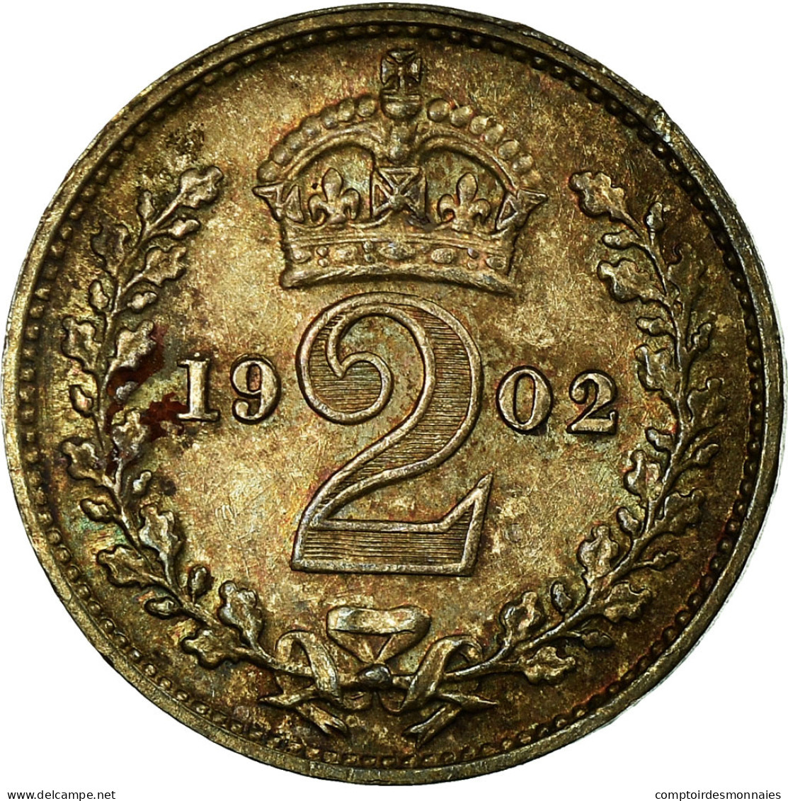 Monnaie, Grande-Bretagne, Edward VII, 2 Pence, 1902, SPL, Argent, KM:796 - E. 2 Pence