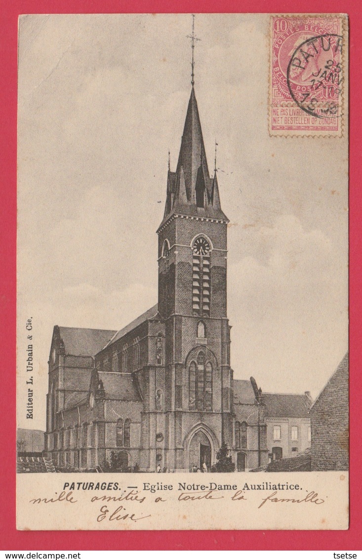 Pâturages  - Eglise Notre-Dame Auxiliatrice - 1905 ( Voir Verso ) - Colfontaine