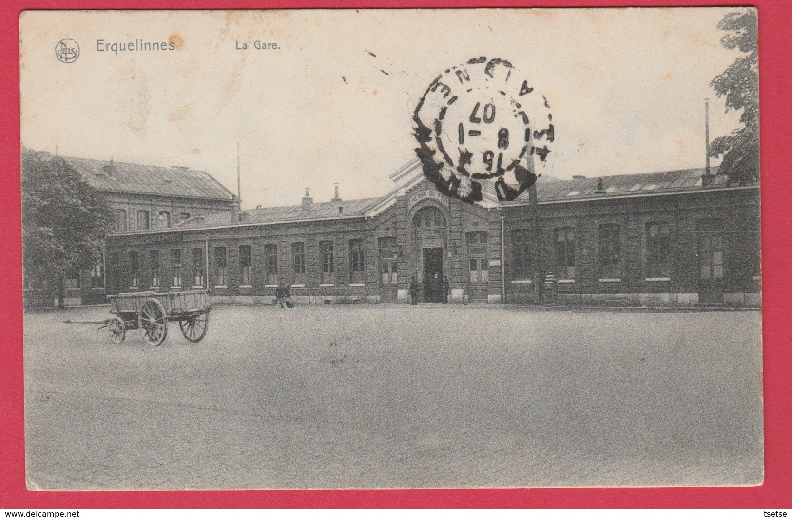 Erquelinnes - La Gare - 1908  ( Voir Verso ) - Erquelinnes