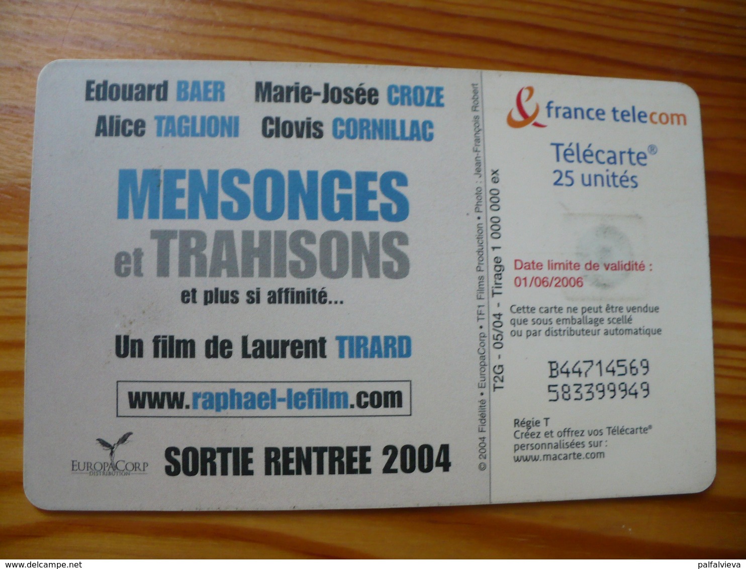 Phonecard France - Cinema - 2004