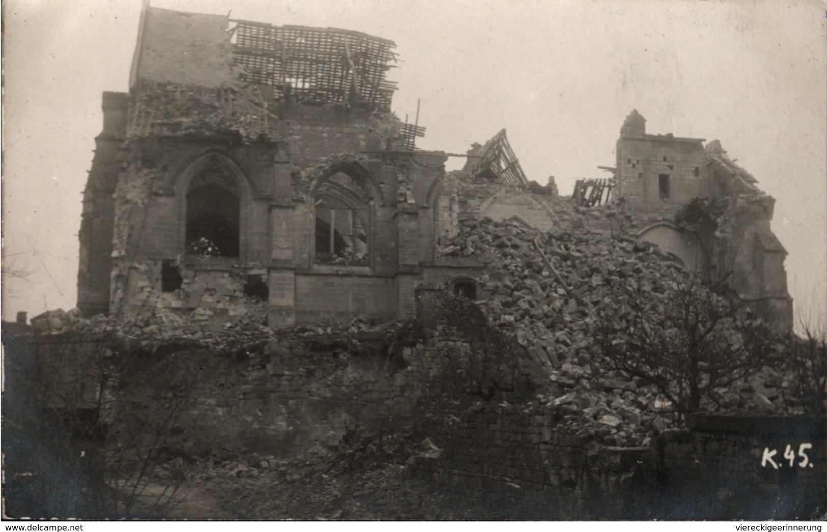 !  Autreches, Seltene Echtfotokarte 1914-1918, 1. Weltkrieg, Rare Allemagne Photocard , Kirche, Oise, Guerre 14-18, Foto - Autres & Non Classés