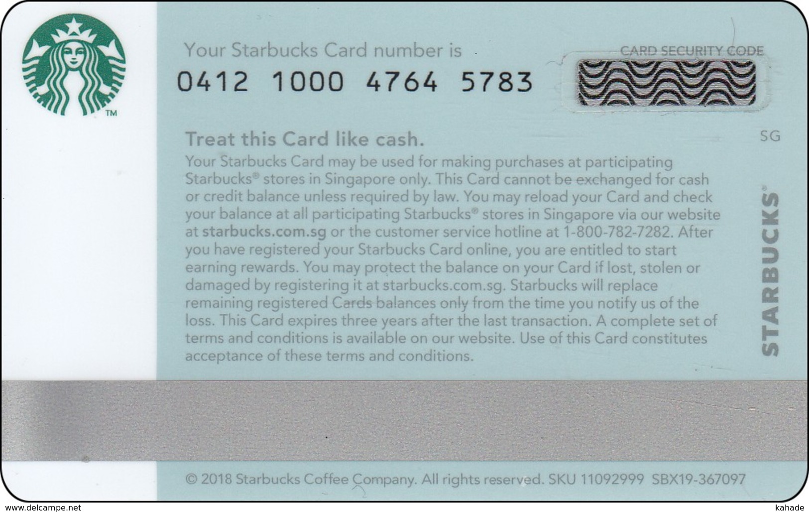 Singapore Starbucks Card Squirrel On Sledge - 3D 2018 - Gift Cards