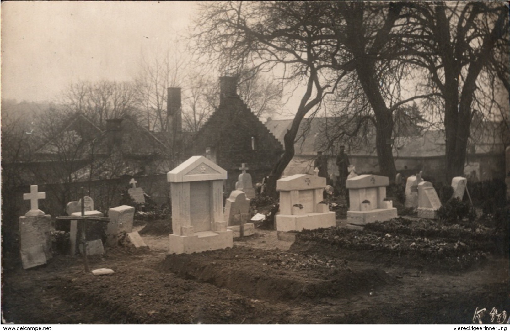 !  Seltene Fotokarte 1914-1918, 1. Weltkrieg, Allemagne Photocard Autreches Friedhof  31. Inf. Regt. Oise, Guerre 14-18 - Cementerios De Los Caídos De Guerra