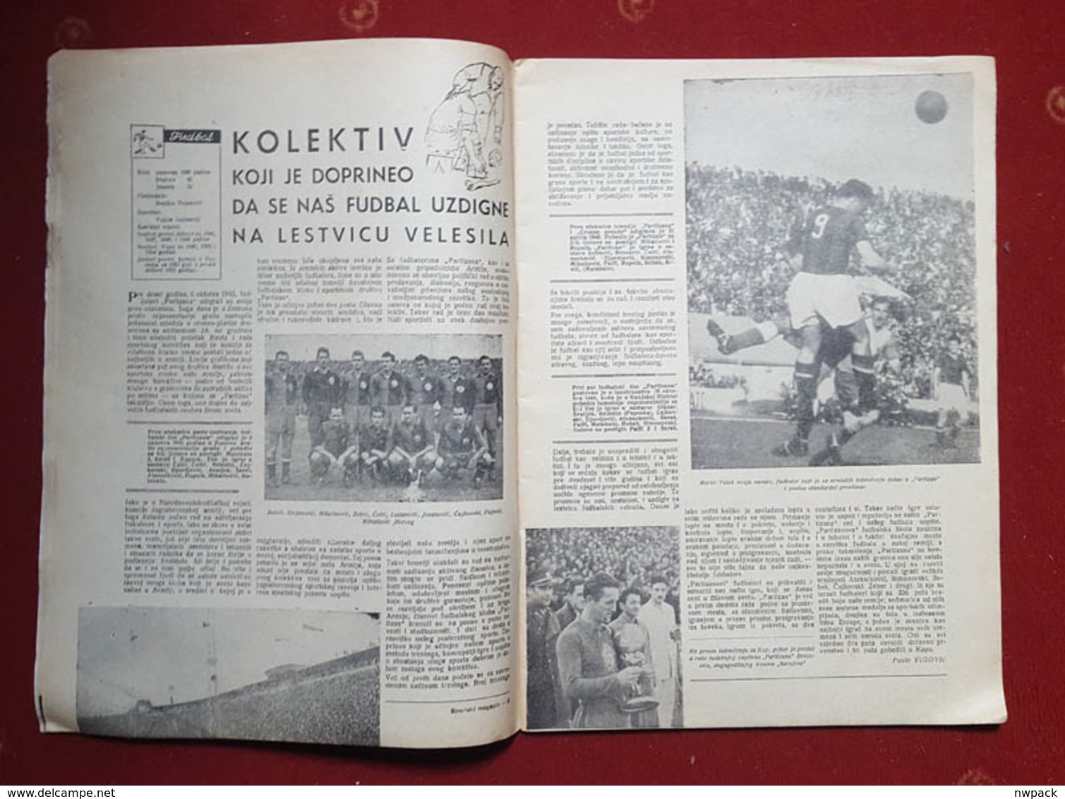 Football / Soocer Ex Yugoslavia "SPORTSKI MAGAZIN" No.10 / 1955.  Anniversary SD PARTIZAN, Belgrade 1945-1955. - Livres