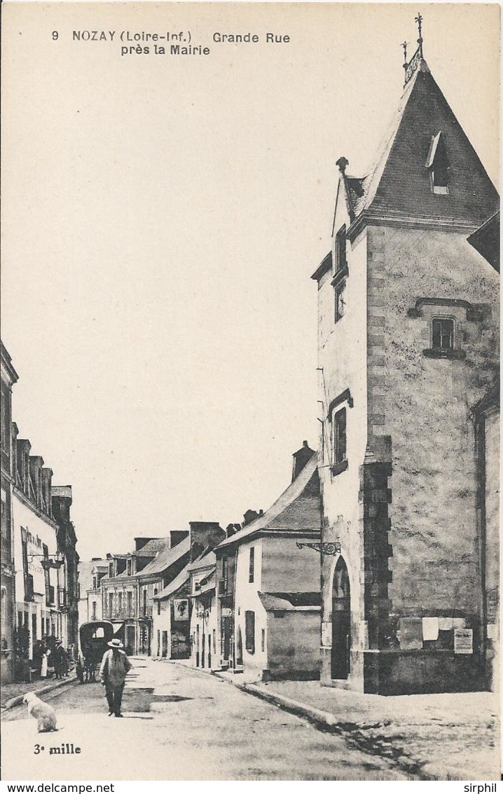 Carte Postale Ancienne  De Nozay La Grande Rue Près De La Mairie - Autres & Non Classés