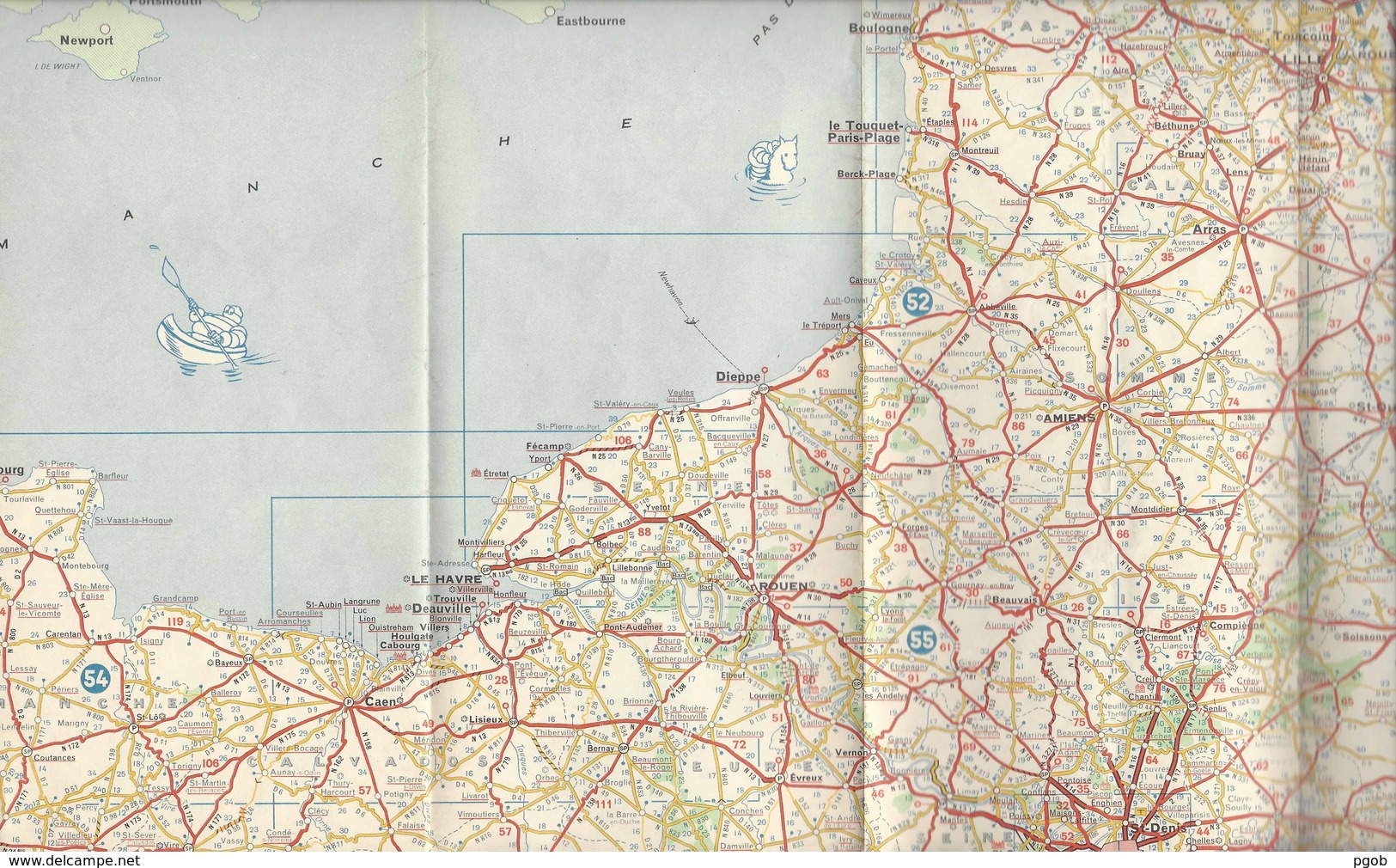 FRANCIA NORD. Michelin, 1952-53, N. 98 - Carte Stradali