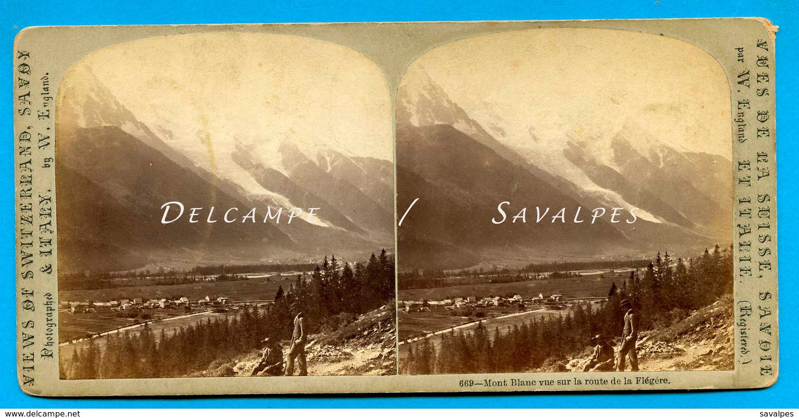 Chamonix 1865 * Les Praz, Vue Du Chemin De La Flégère * Photo Stéréoscopique W England - Voir Scans - Stereoscopic