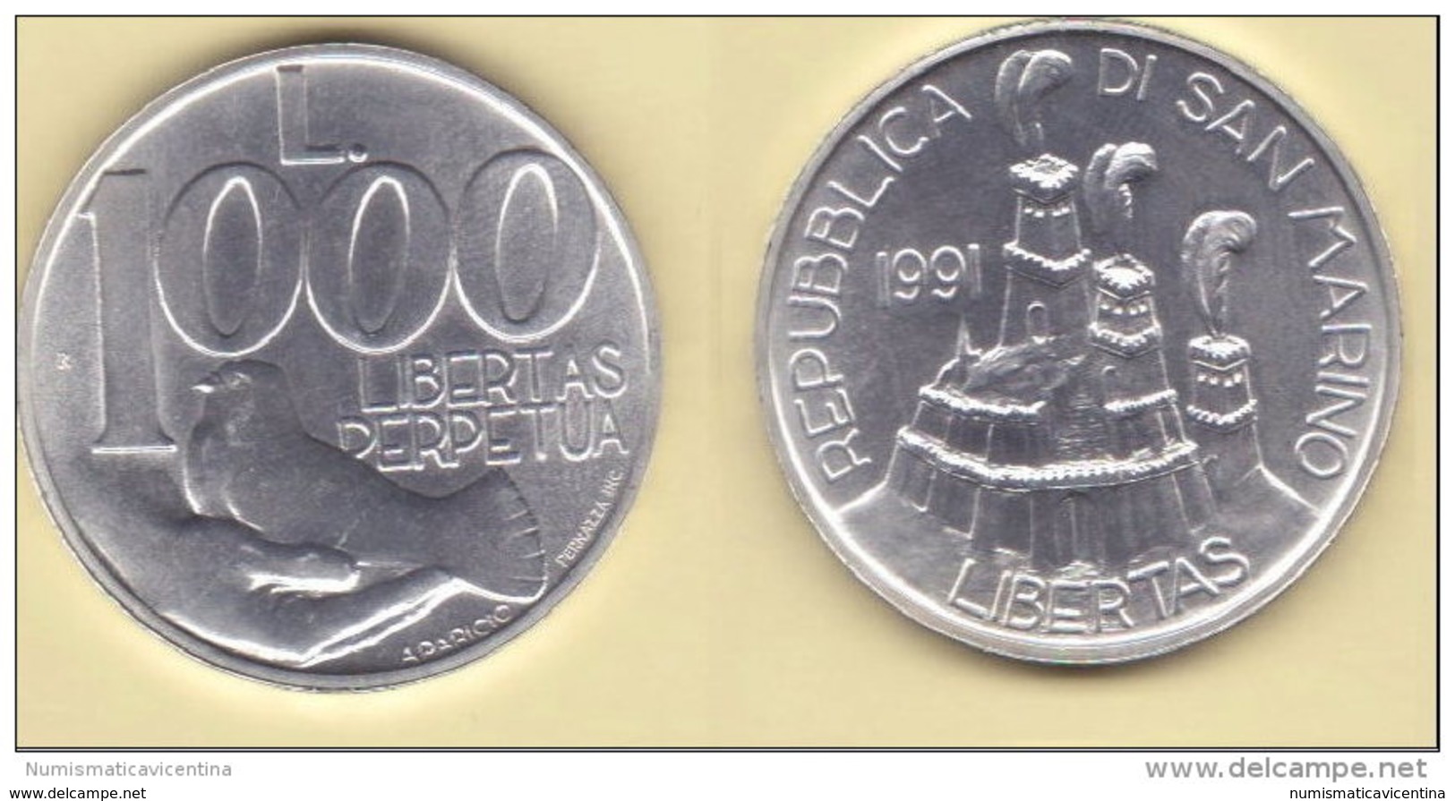 San Marino 1.000 1000 Lire 1991 - San Marino