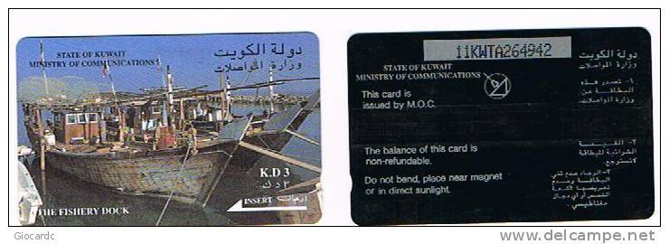 KUWAIT -  GPT  M.O.C.  -  1993  THE FISHERY DOCK - CODE 11KWTA      -   USATA (USED) -  RIF. 1727 - Boten