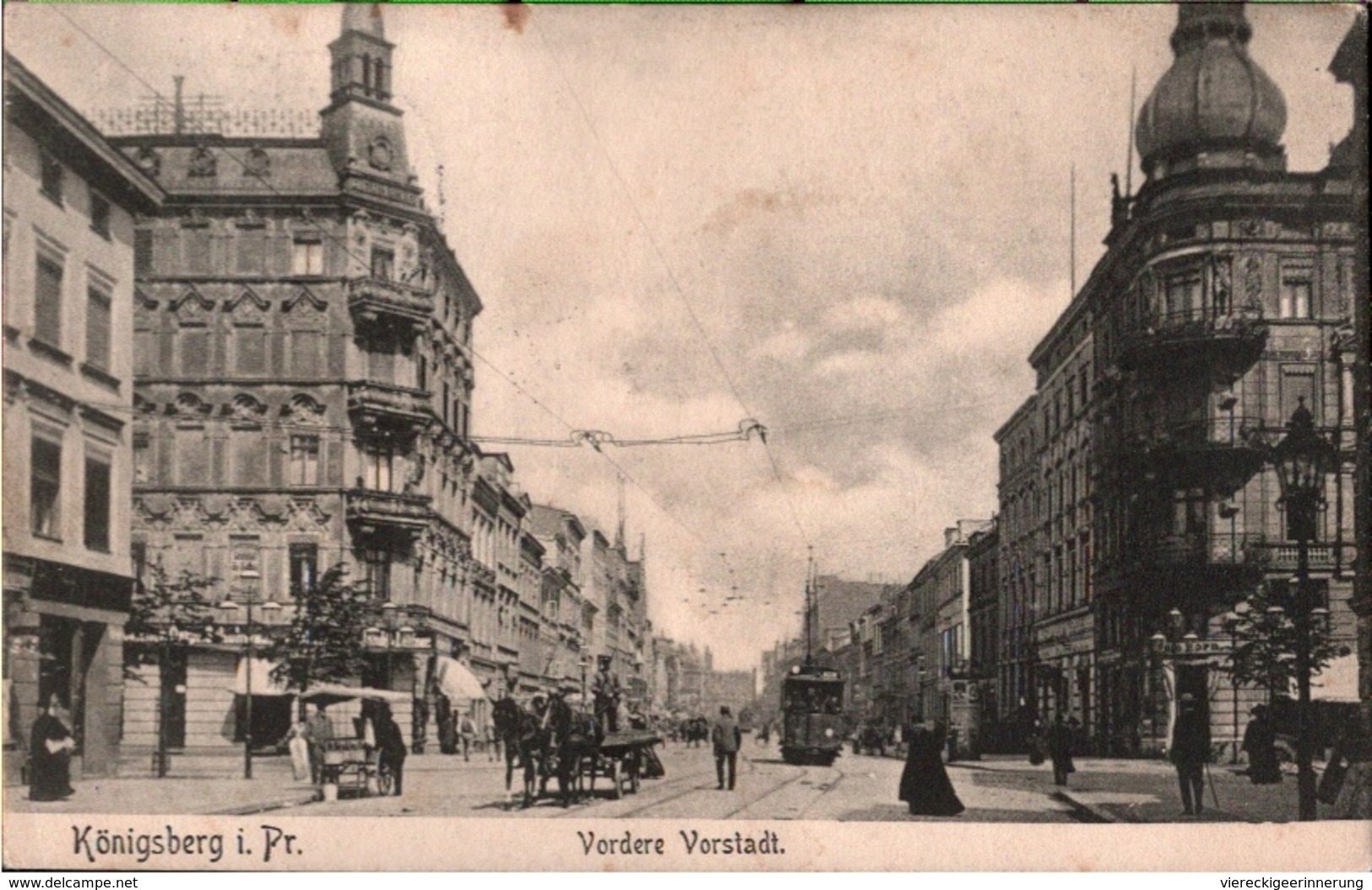 ! Alte Ansichtskarte Aus Königsberg, 1907, Vordere Vorstadt, Straßenbahn, Tramway, Ostpreußen - Ostpreussen