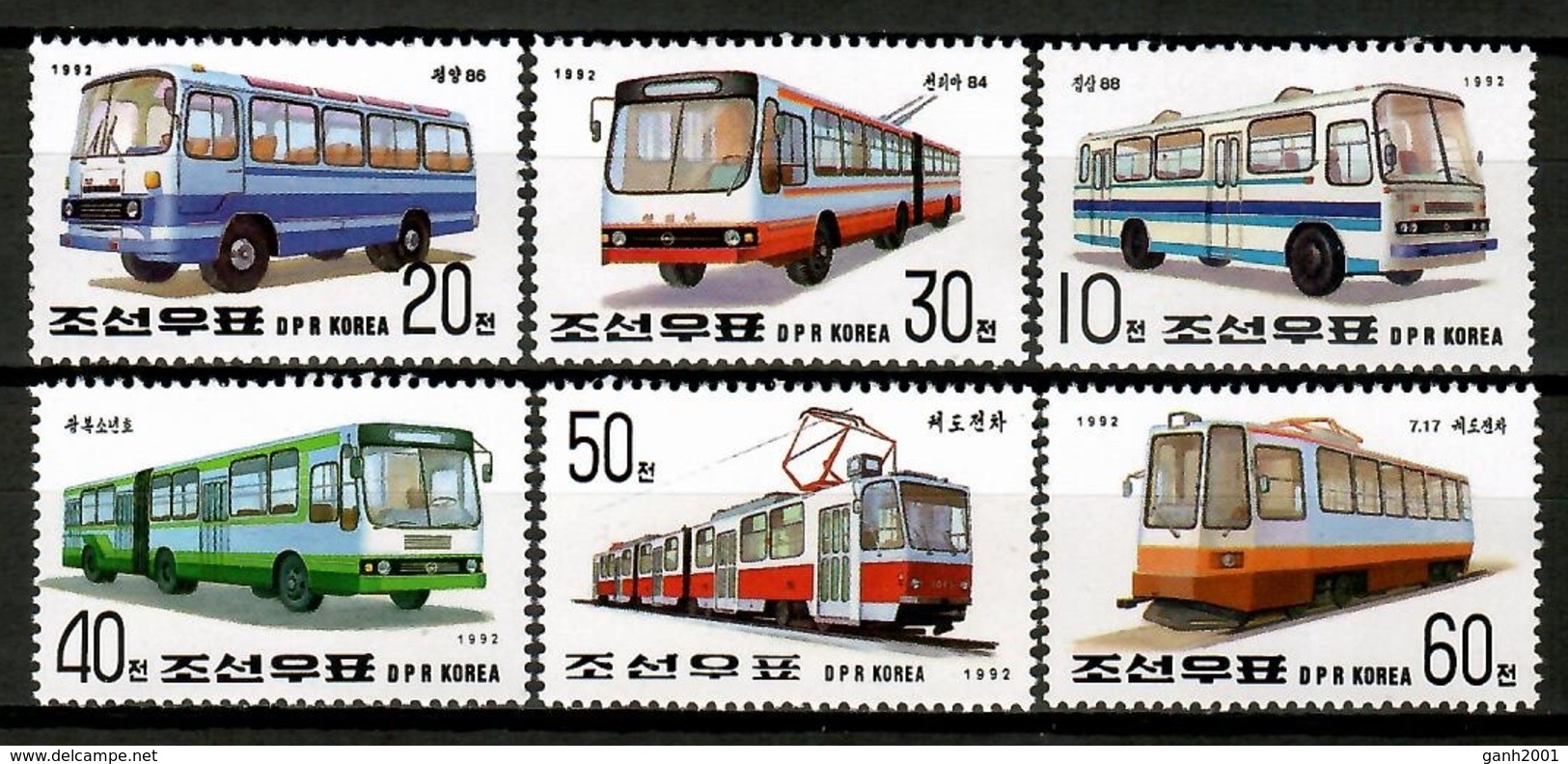 Korea North 1992 Corea / Public Transport Bus Trams MNH Autobuses Tranvías Buses / Cu12907  34-15 - Busses