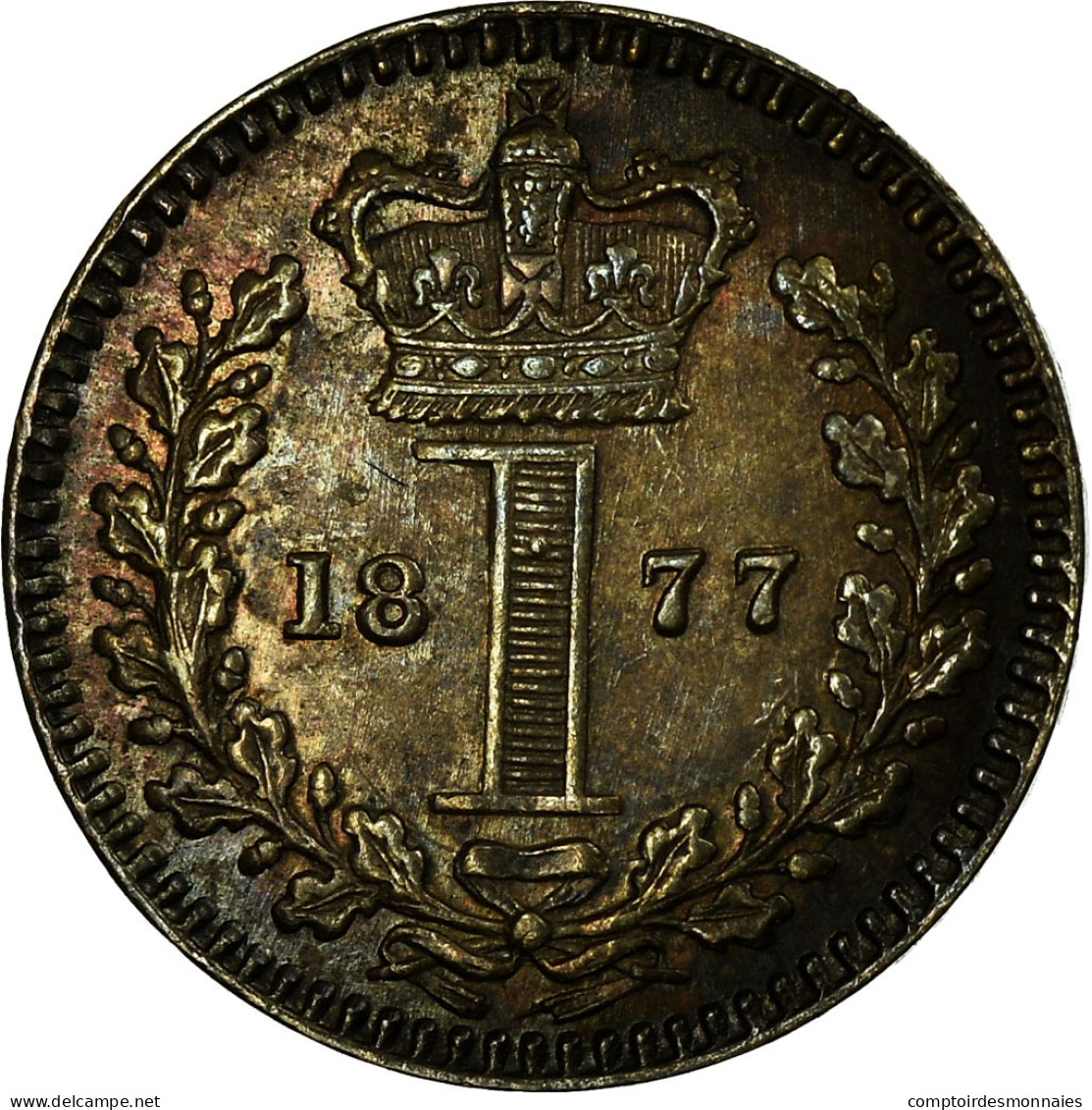 Monnaie, Grande-Bretagne, Victoria, Penny, 1877, SUP, Argent, KM:727 - D. 1 Penny