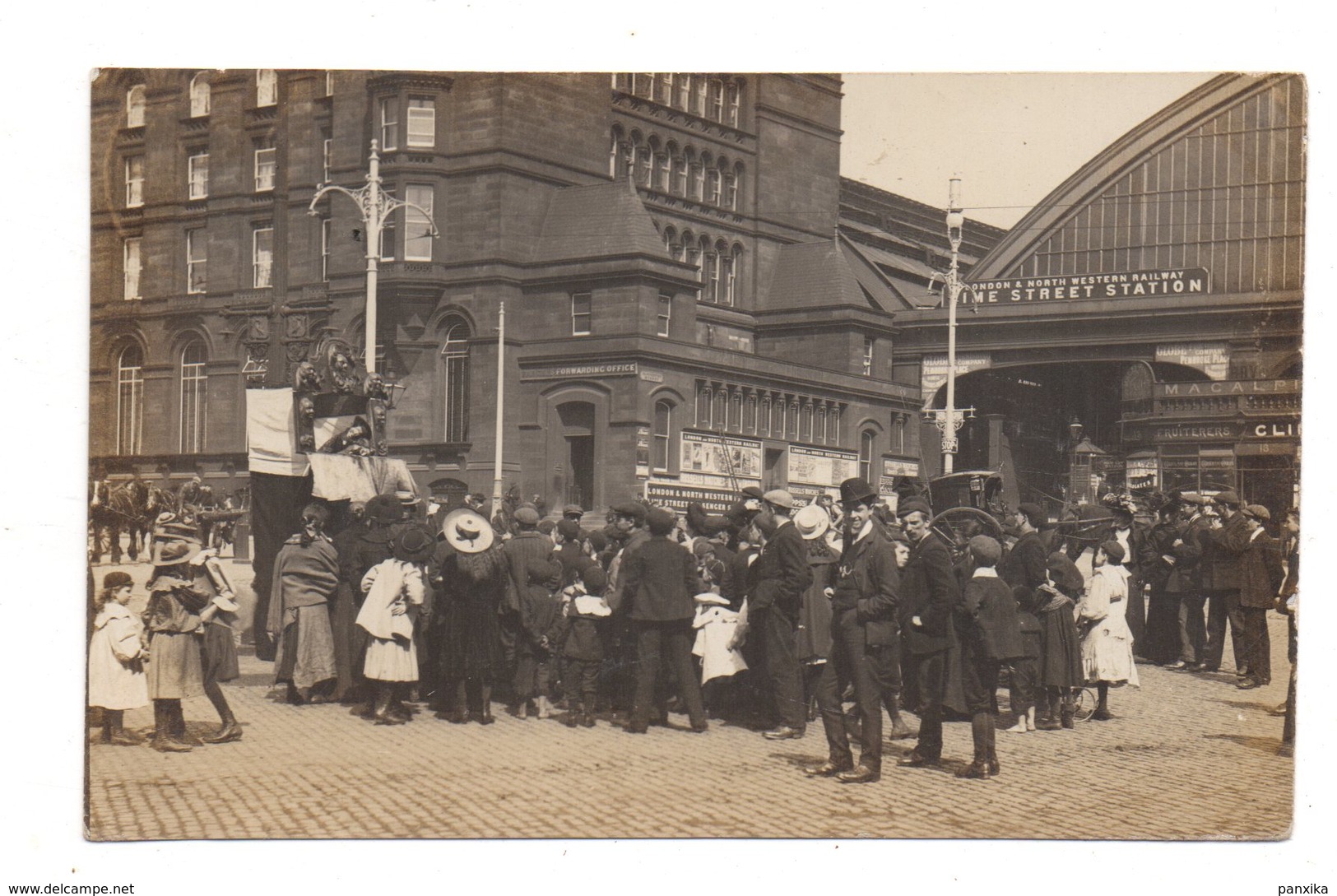 Liverpool. Lime Street Station. Carte Photo 1908. - Liverpool