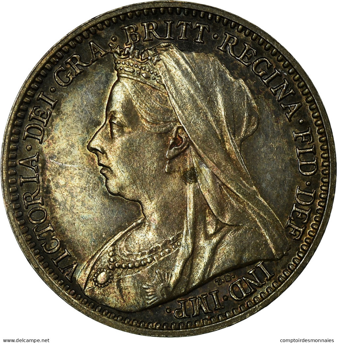 Monnaie, Grande-Bretagne, Victoria, 3 Pence, 1900, SPL, Argent, KM:777 - F. 3 Pence