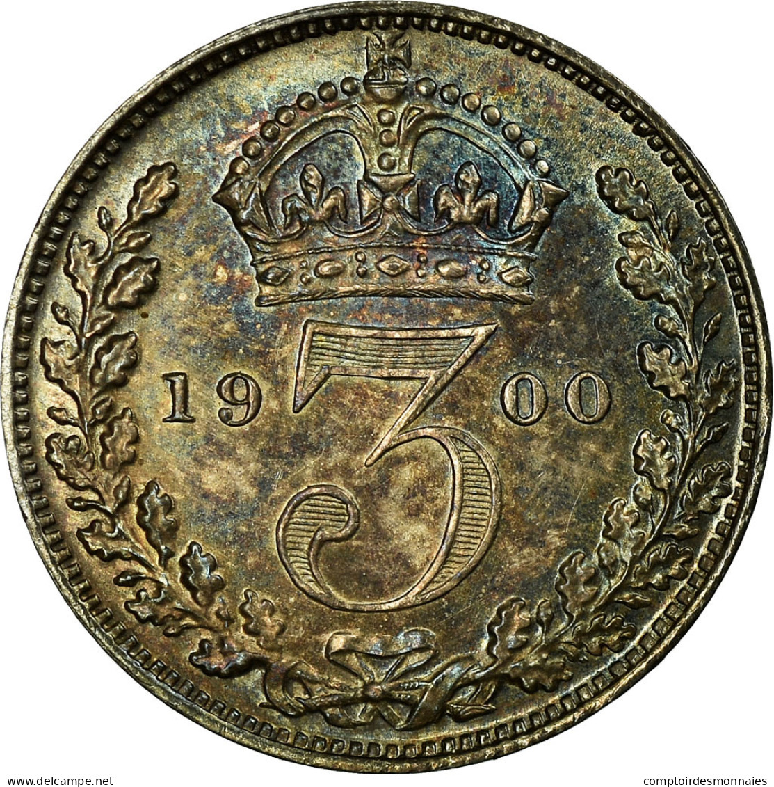 Monnaie, Grande-Bretagne, Victoria, 3 Pence, 1900, SPL, Argent, KM:777 - F. 3 Pence