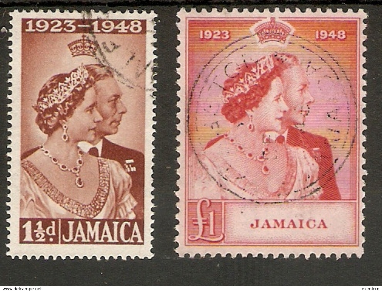 JAMAICA 1948 SILVER WEDDING SET FINE USED Cat £75+ - Jamaica (...-1961)