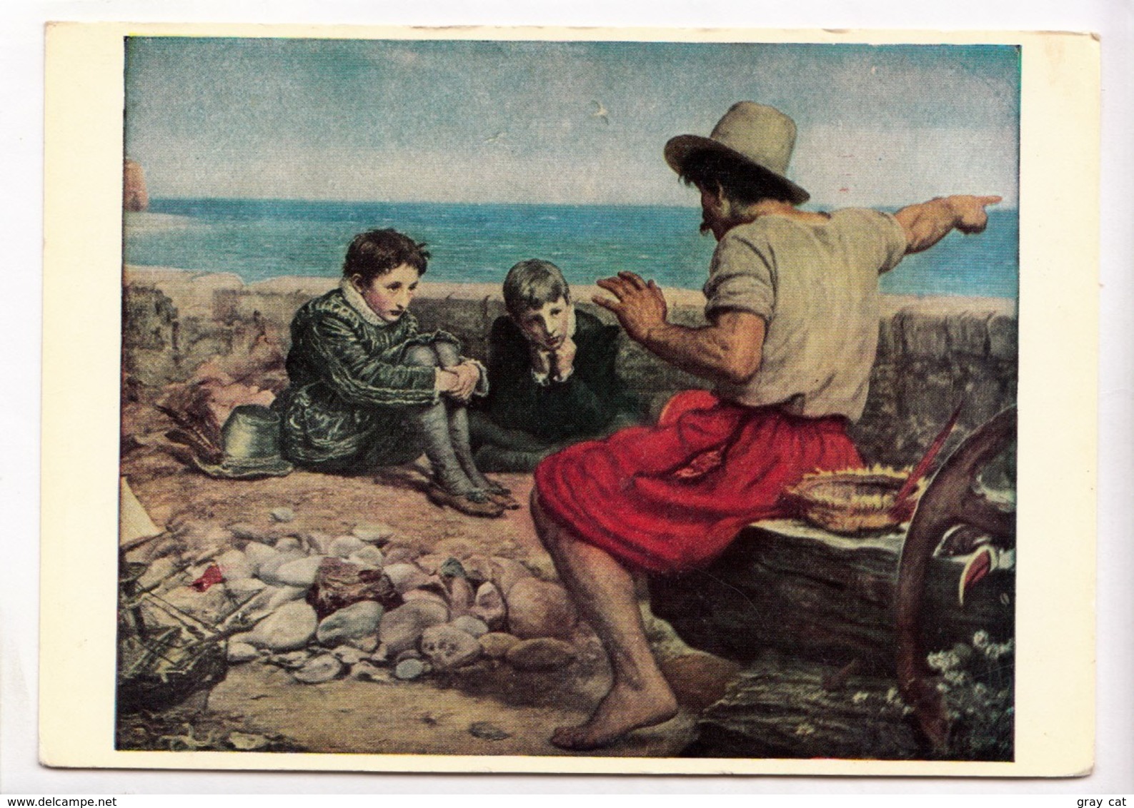 THE BOYHOOD OF RALEIGH, SIR JOHN MILLAIS, Used Postcard [23367] - Paintings