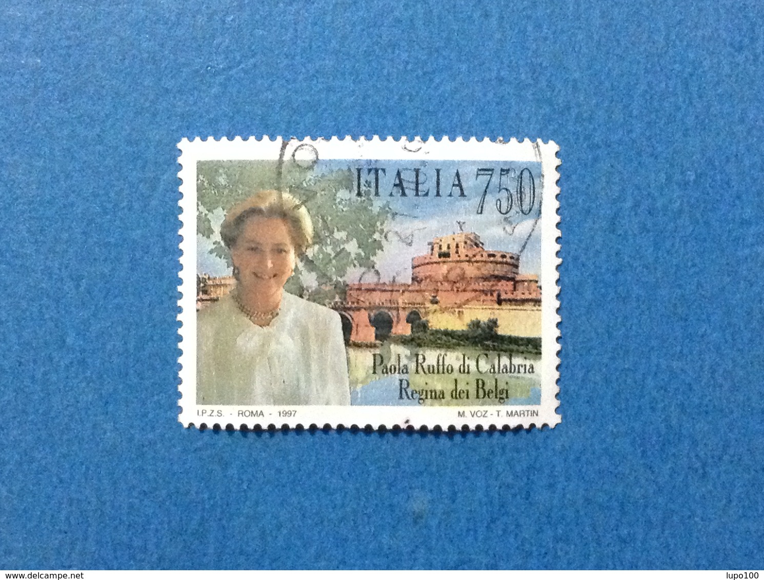 1997 ITALIA FRANCOBOLLO USATO STAMP USED PAOLA RUFFO DI CALABRIA REGINA DEI BELGI - - 1991-00: Usati