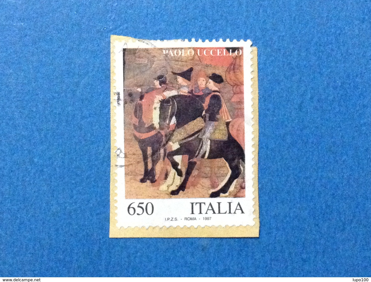 1997 ITALIA FRANCOBOLLO USATO STAMP USED PATRIMONIO ARTISTICO E CULTURALE PAOLO UCCELLO - - 1991-00: Oblitérés