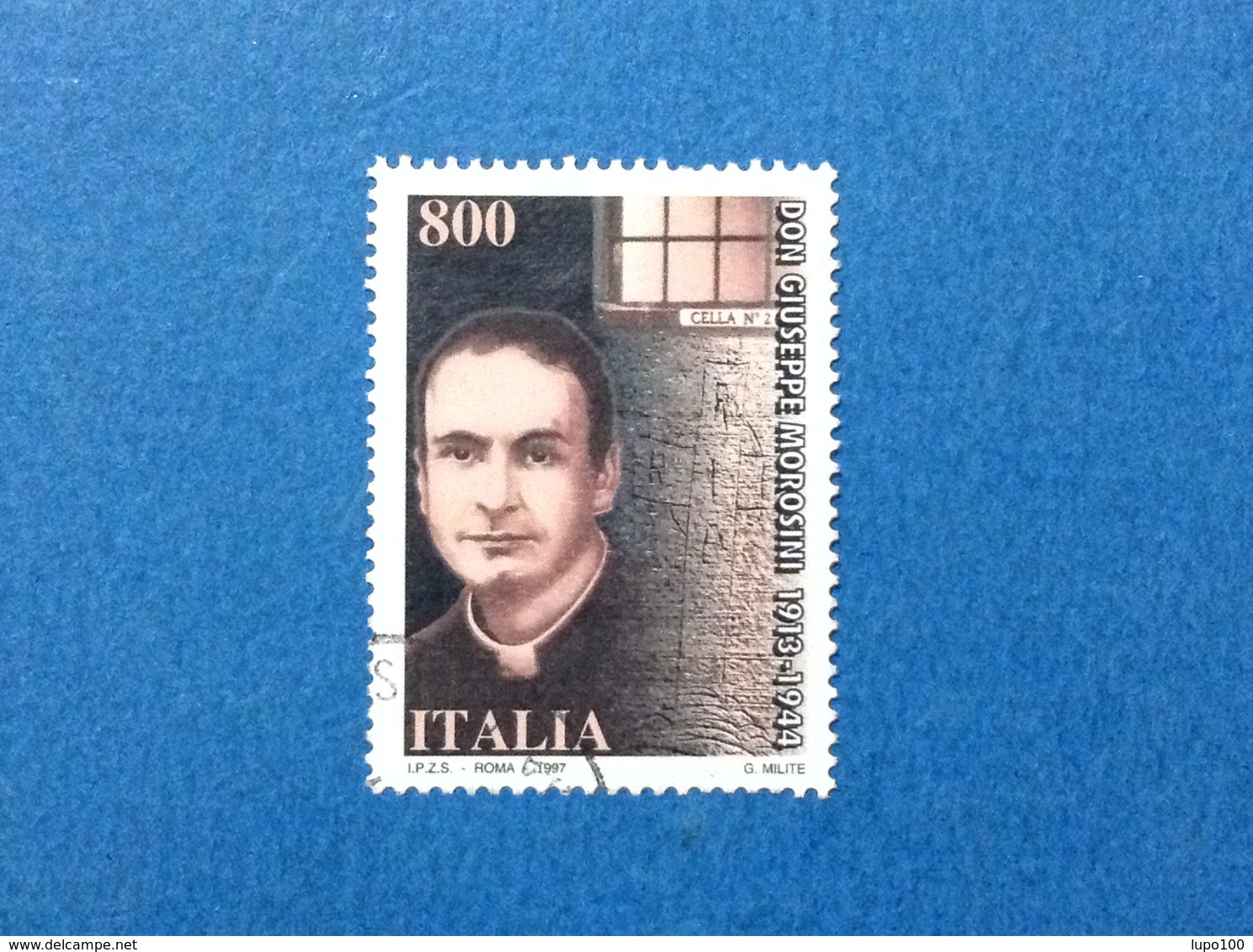 1997 ITALIA FRANCOBOLLO USATO STAMP USED DON GIUSEPPE MOROSINI - - 1991-00: Usati