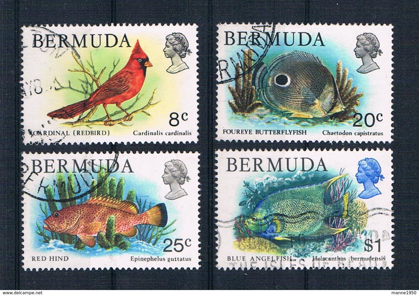 Bermuda 1978 Vogel/Fische Mi.Nr. 356/60/61/65 Gestempelt - Bermuda