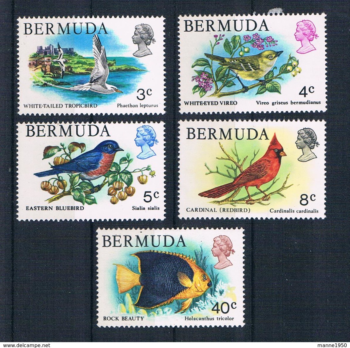 Bermuda 1978 Tiere Mi.Nr. 352/53/54/56/63 ** - Bermuda