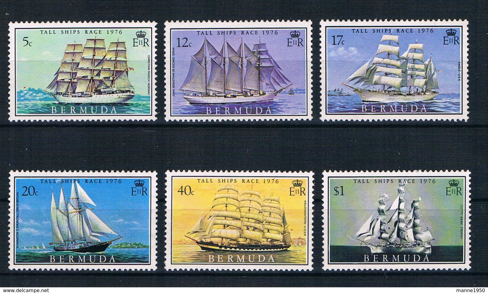 Bermuda 1976 Schiffe Mi.Nr. 326/31 Kpl. Satz ** - Bermuda