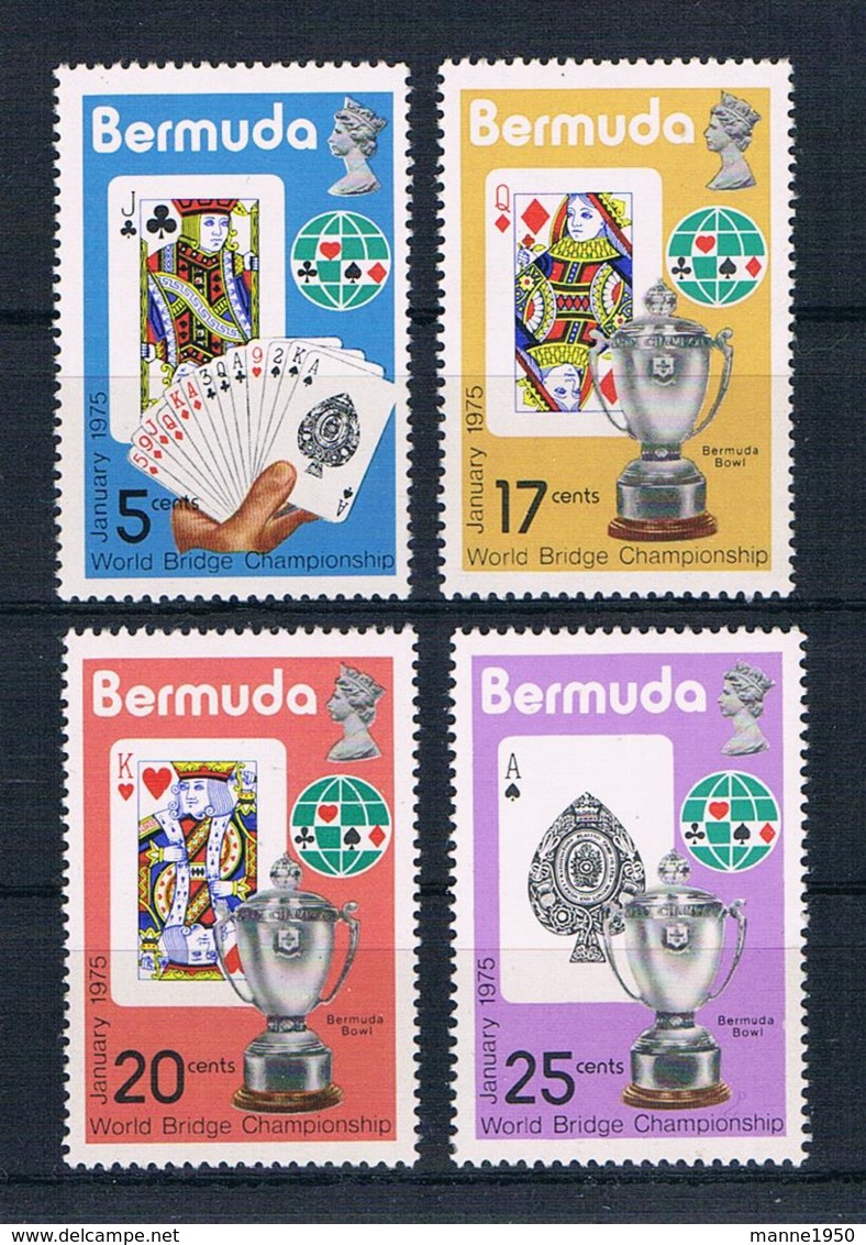 Bermuda 1975 Kartenspiel Mi.Nr. 301/04 Kpl. Satz ** - Bermuda