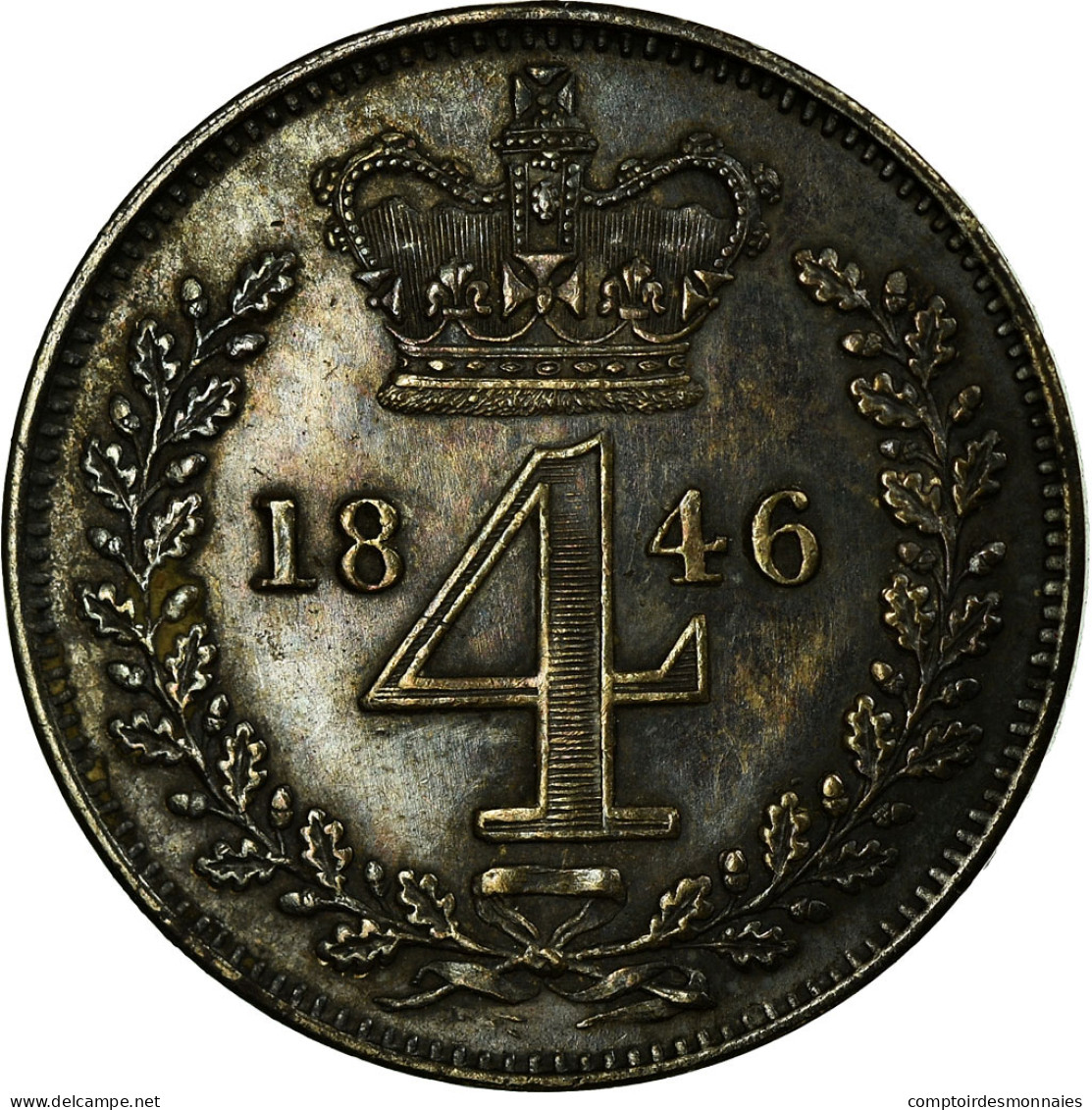 Monnaie, Grande-Bretagne, Victoria, 4 Pence, Groat, 1846, SUP, Argent, KM:732 - G. 4 Pence/ Groat