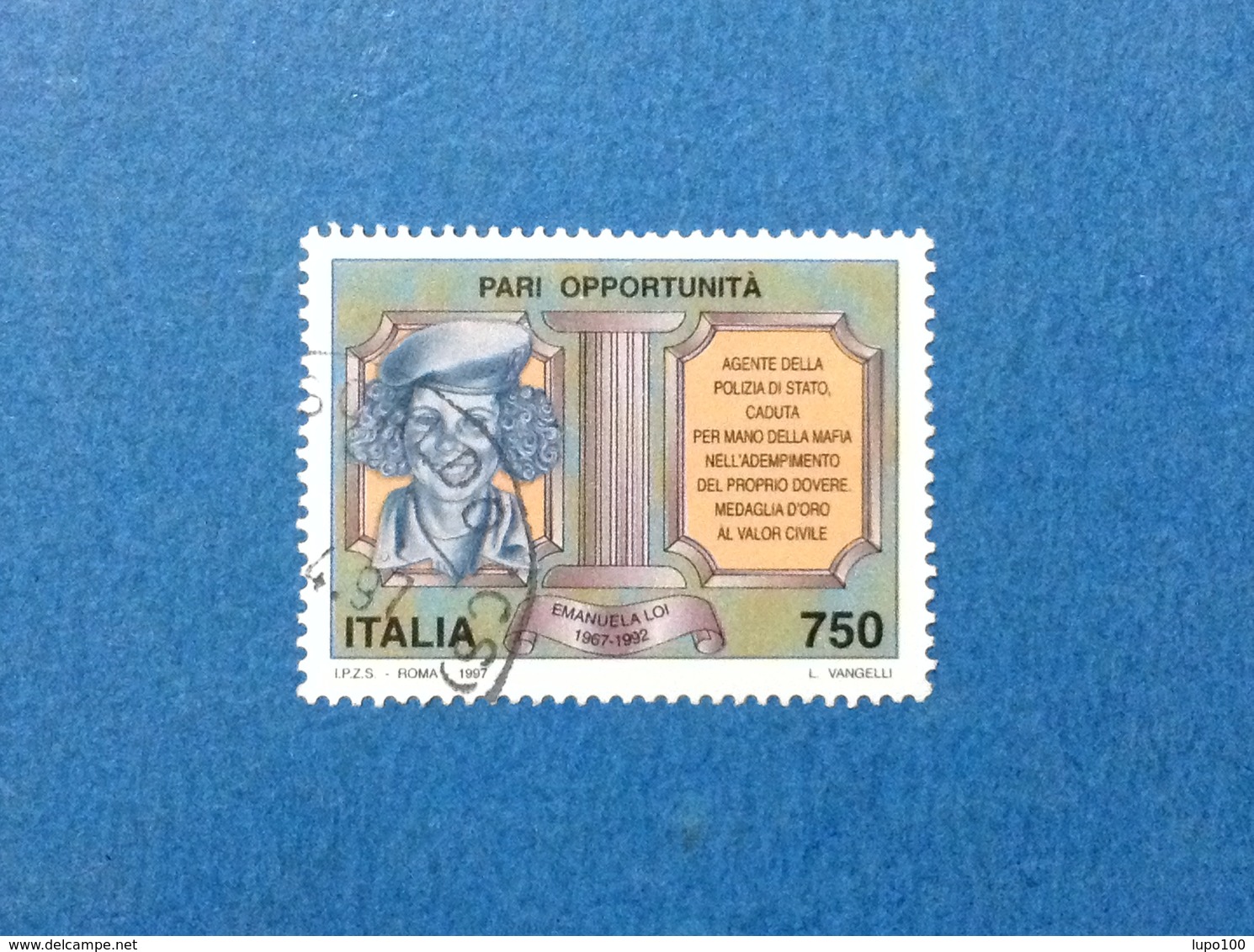 1997 ITALIA FRANCOBOLLO USATO STAMP USED PARI OPPORTUNITÀ EMANUELA LOI - 1991-00: Afgestempeld