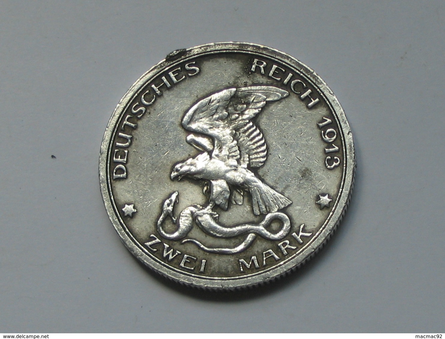 Zwei Mark Deutsches Reich 1913     **** EN ACHAT IMMEDIAT **** - 2, 3 & 5 Mark Silver