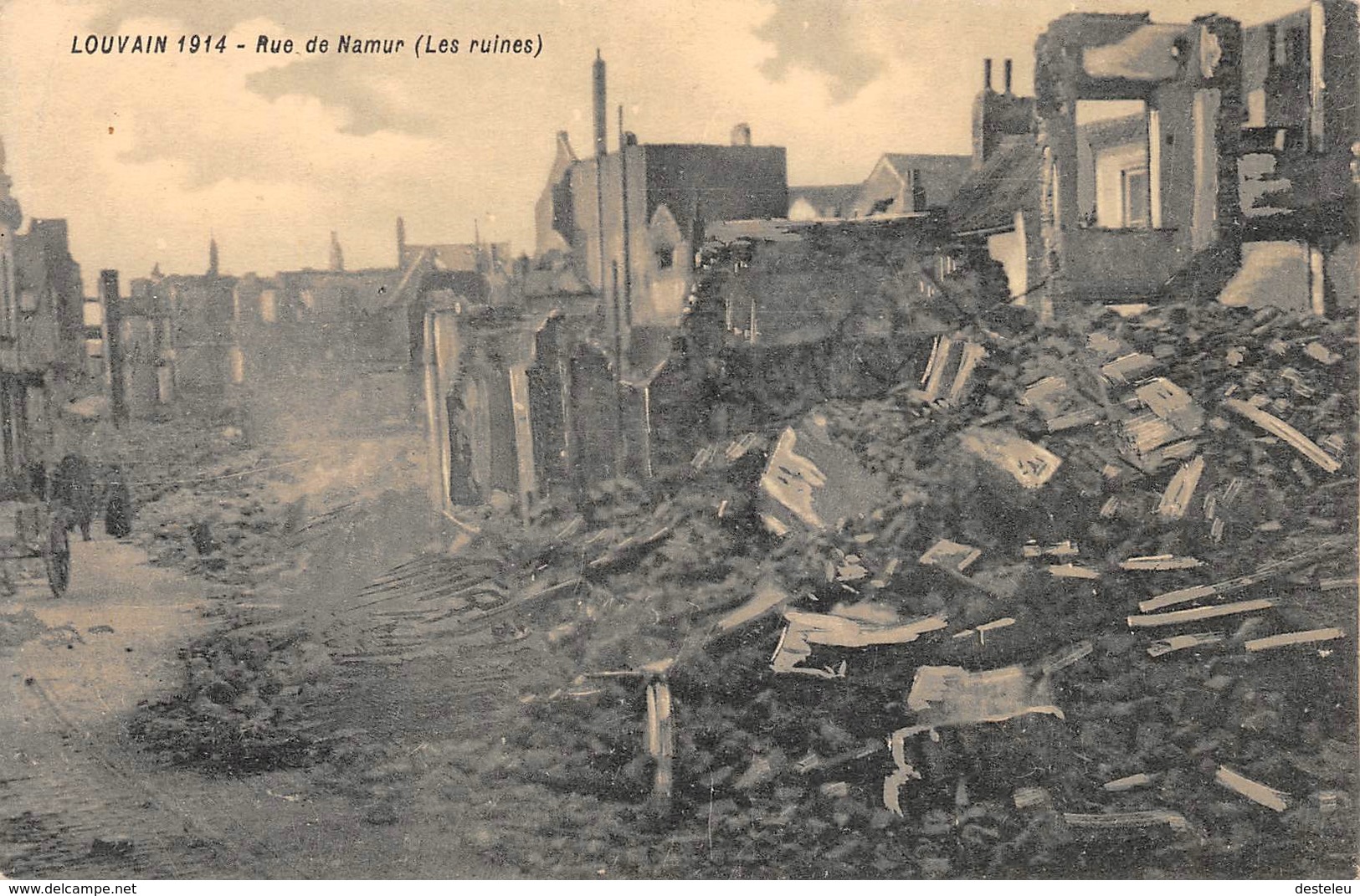 Rue De Namur Les Ruines 1914 Leuven Louvain - Leuven