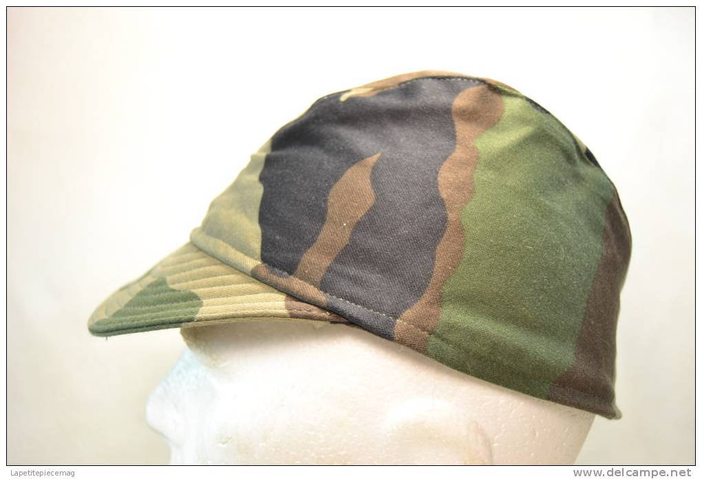 Casquette Taille 57  Armée Française Visière Basse, Camouflé (style Algérie / Bigeard) Airsoft Paintball Chasse Nature.. - Casques & Coiffures