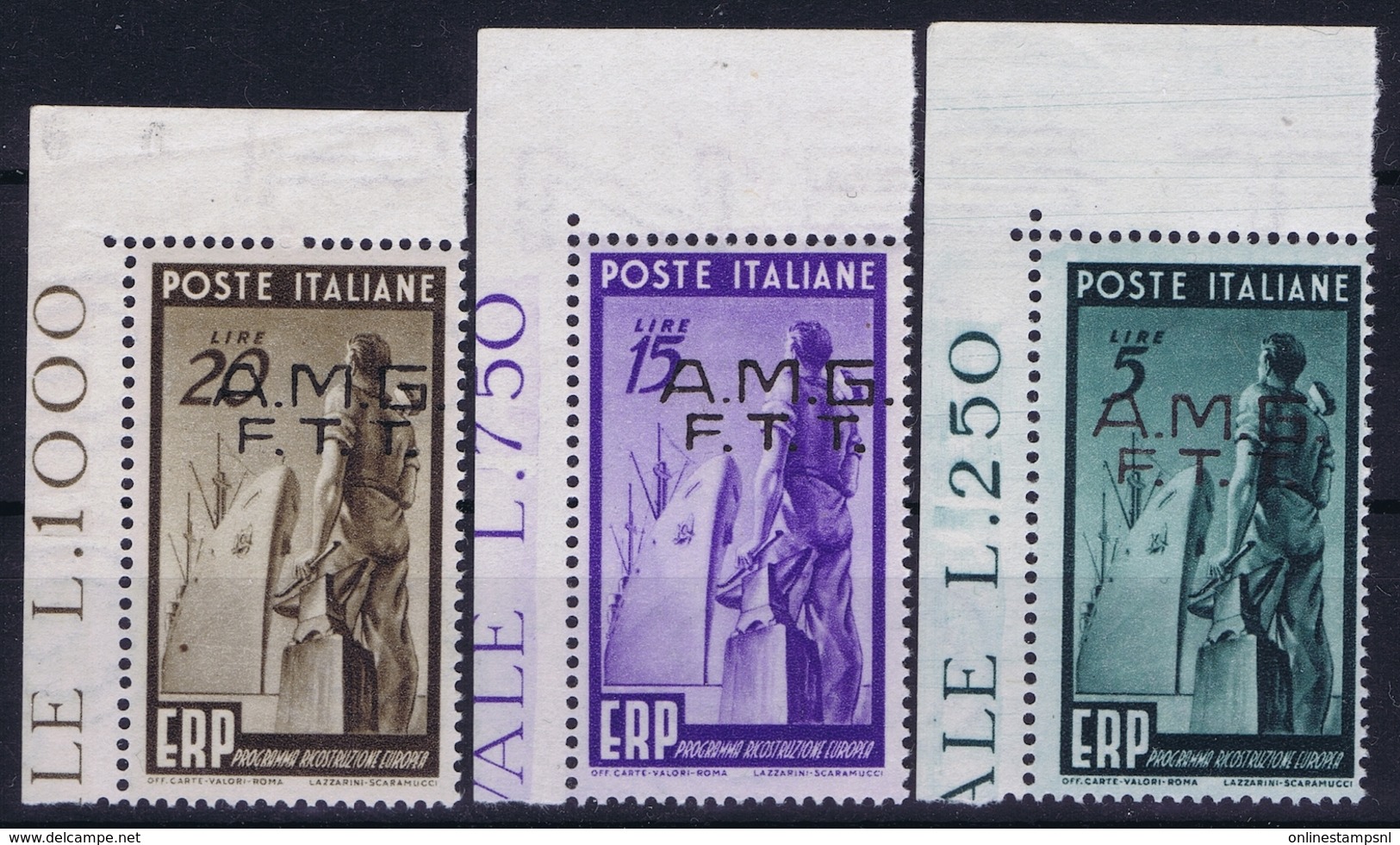 Italy Trieste Zone A  Sa 43 - 45 Mi 67 -  Postfrisch/neuf Sans Charniere /MNH/** - Ongebruikt