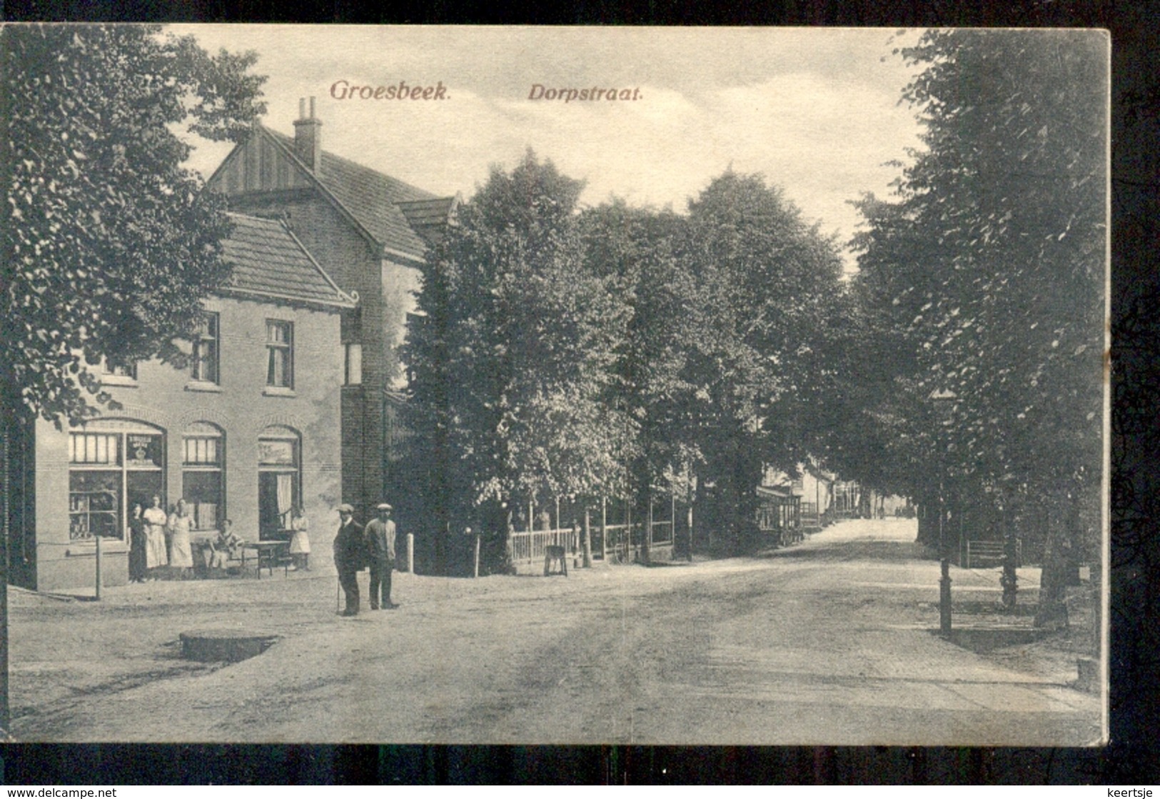 Groesbeek - Dorpstraat - 1924 - Langebalk Stempel - Autres & Non Classés