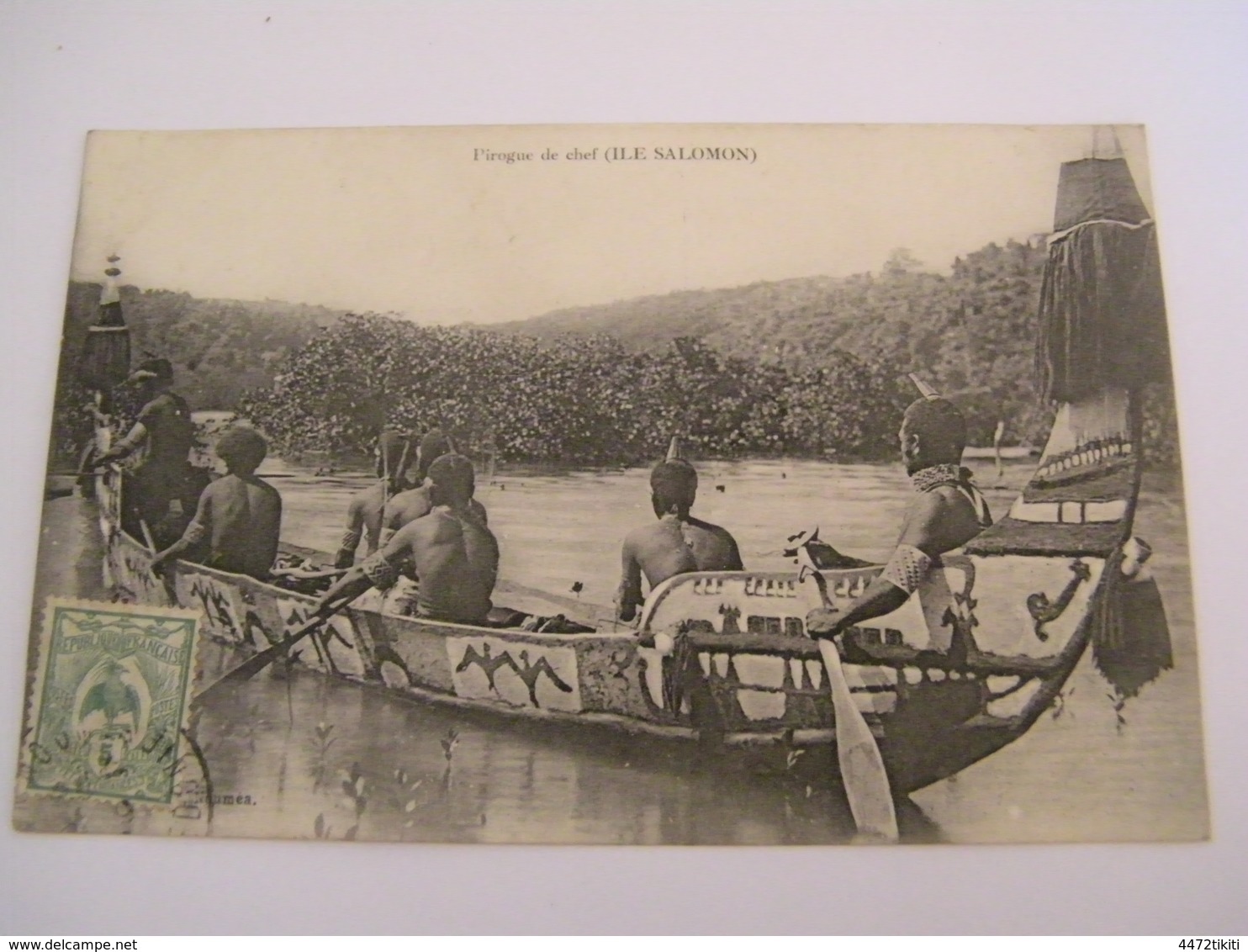 C.P.A.- Océanie - Ile Salomon - Tous Embarqués Dans La Pirogue D'un Chef - 1908 - SUP (CE 89) - Salomon