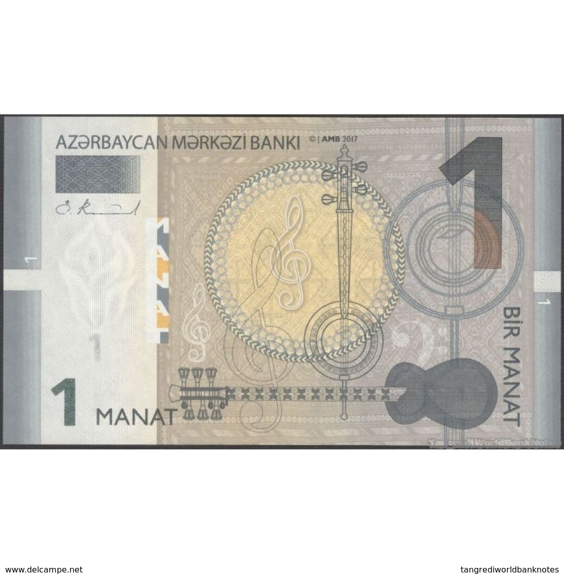 TWN - AZERBAIJAN 31b - 1 Manat 2017 Prefix G UNC - Azerbeidzjan